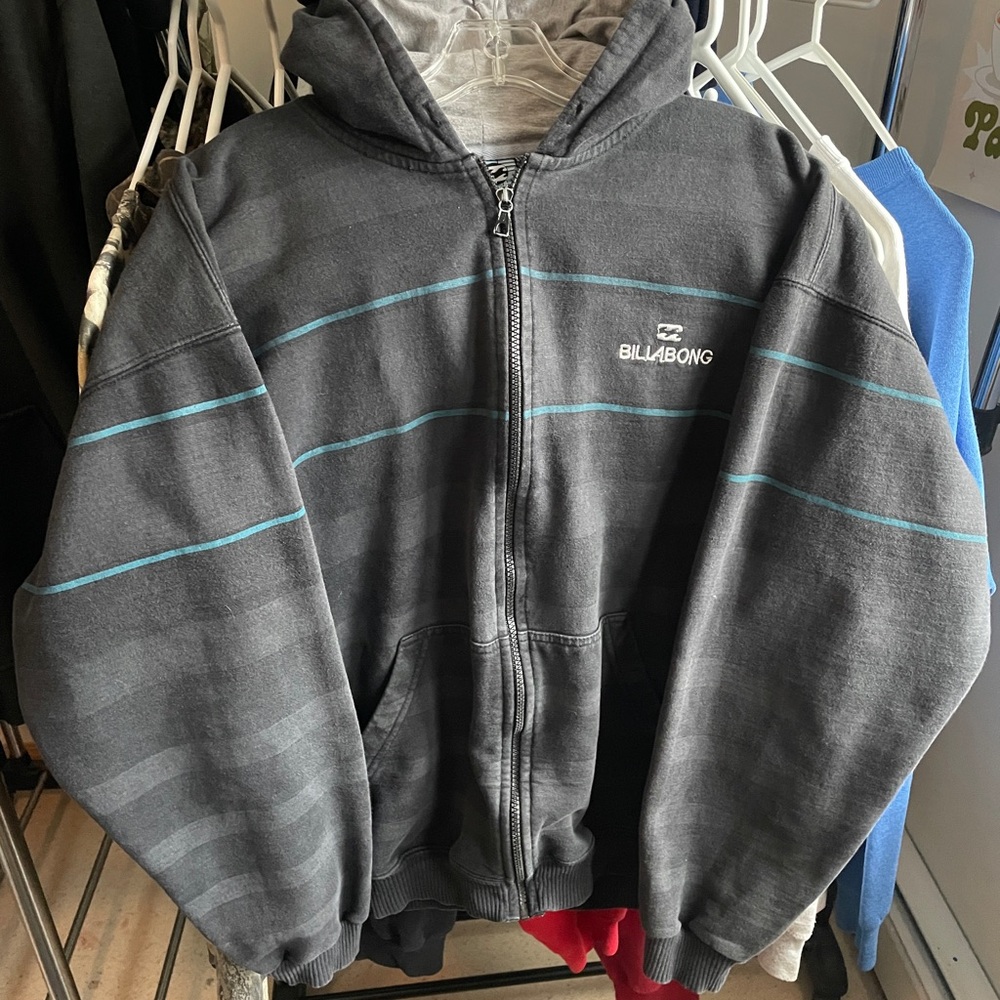 Vintage Billabong faded zipup hoodie sweatshirt